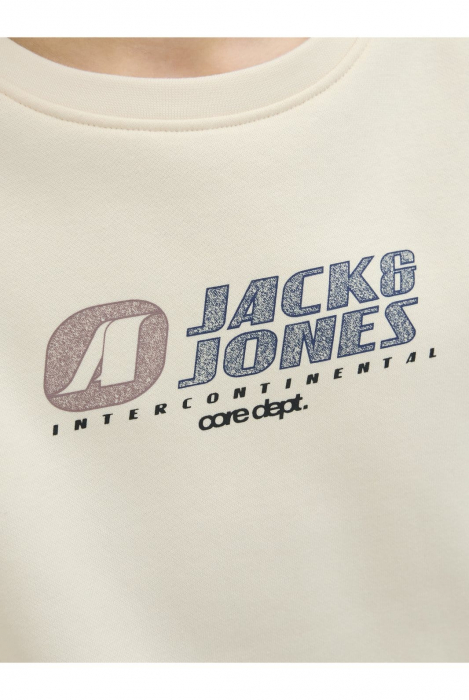 Bluza JACK &JONES Tier Print Crew SN JNR - 12284002-Sweet Corn [5]