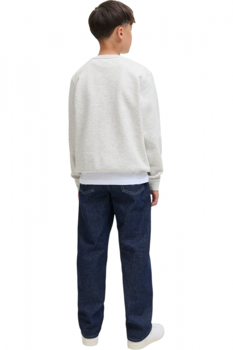 Bluza JACK &JONES Tier Print Crew SN JNR - 12284002-White Melange [2]