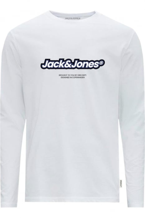 Bluza JACK JONES Vesterbro Newton Crew - 12266419-Bright White