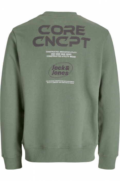 Bluza JACK &JONES Vibrant Crew Back Print - 12277749-Sea Spray [2]