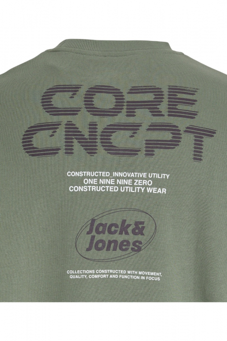 Bluza JACK &JONES Vibrant Crew Back Print - 12277749-Sea Spray [3]
