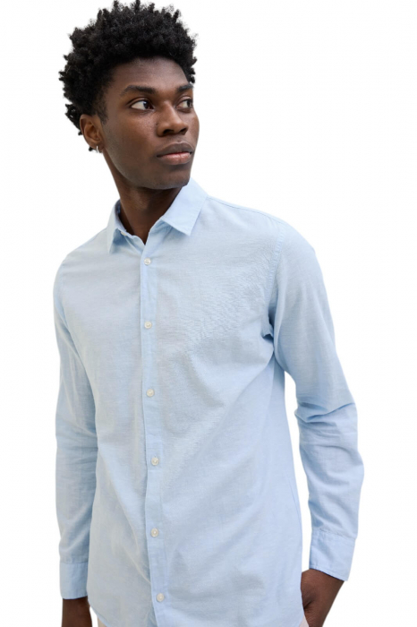 Camasa JACK &JONES Breeze Linen Blend - 12268964-Chambray Blue [3]
