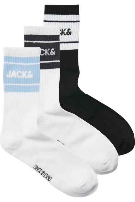 Ciorapi JACK JONES Jerry Tennis 3 Perechi - 12268579-Asphalt