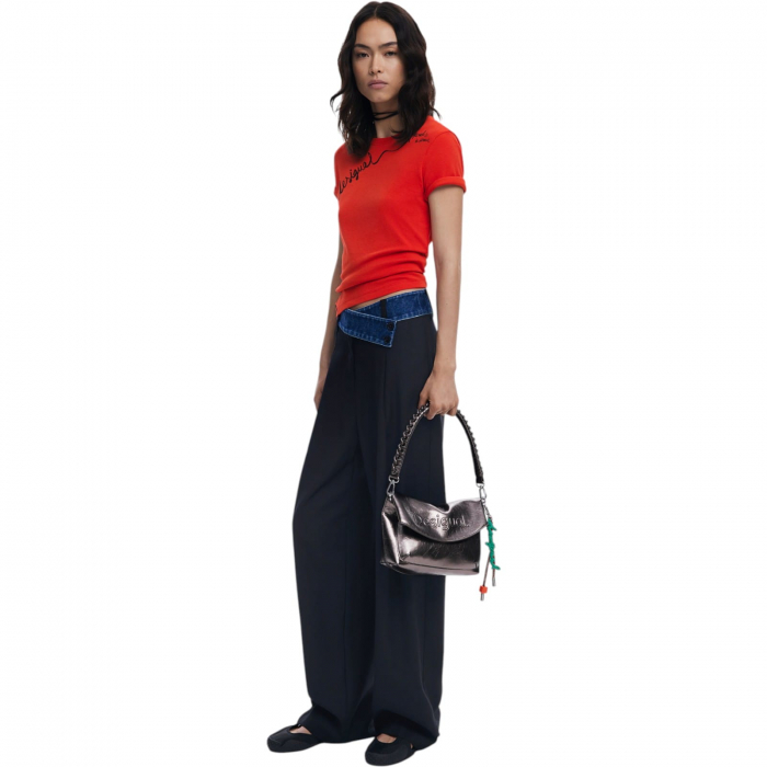 Geanta Desigual Half Logo Trokel Dark Silver 6L - 25WAXPAQ-9225 [7]