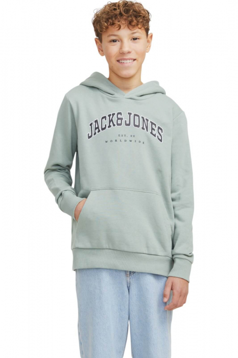 Hanorac JACK JONES Aleb Varsity JNR - 12259564-Iceberg Green