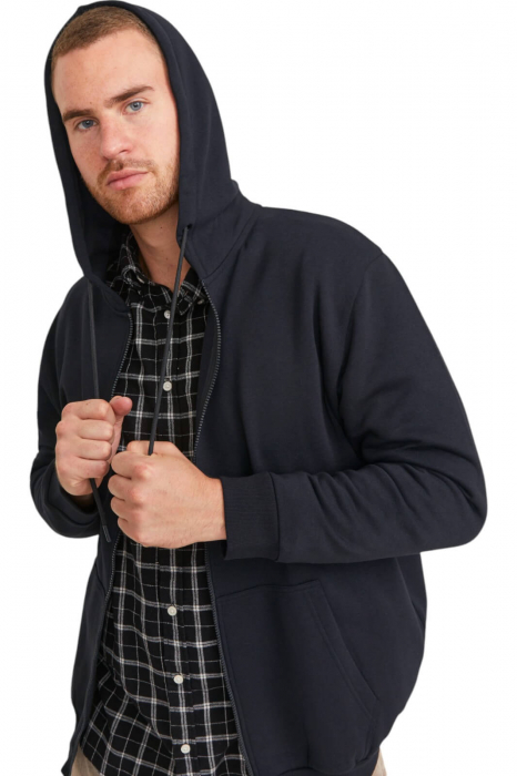 Hanorac JACK &JONES Bradley Zip Hood PLS - 12250596-Black [3]