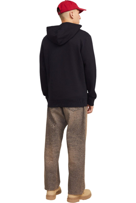 Hanorac JACK &JONES Corp Logo Small Print Zip Hood - 12265177-Black [2]