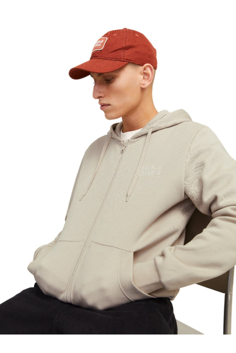 Hanorac JACK &JONES Corp Logo Small Print Zip Hood - 12265177-Moonbeam [5]