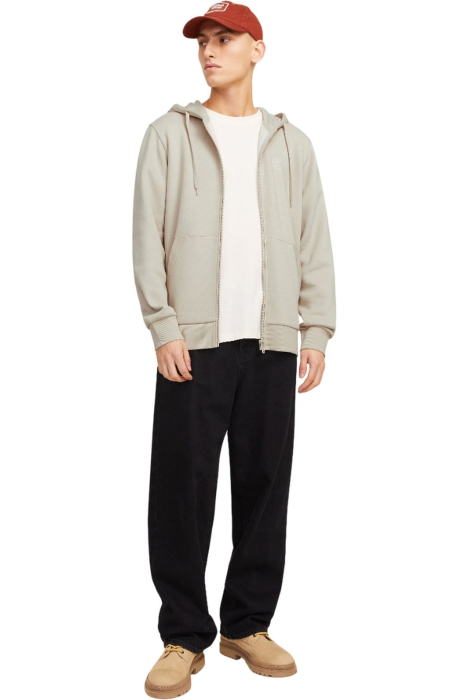 Hanorac JACK &JONES Corp Logo Small Print Zip Hood - 12265177-Moonbeam [6]