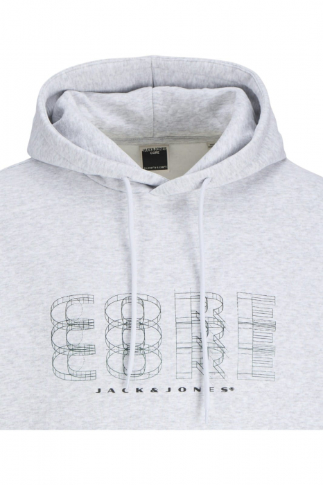 Hanorac JACK &JONES Fusion Branding Hood - 12284536-White Melange [2]