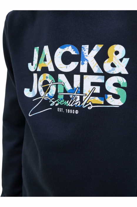 Hanorac JACK &JONES Geplas Sweat Hood JNR - 12279602-Sky Captain [4]