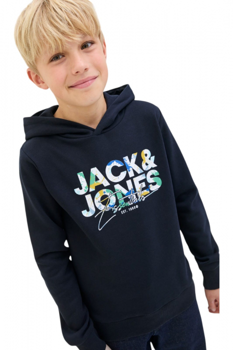 Hanorac JACK &JONES Geplas Sweat Hood JNR - 12279602-Sky Captain [3]