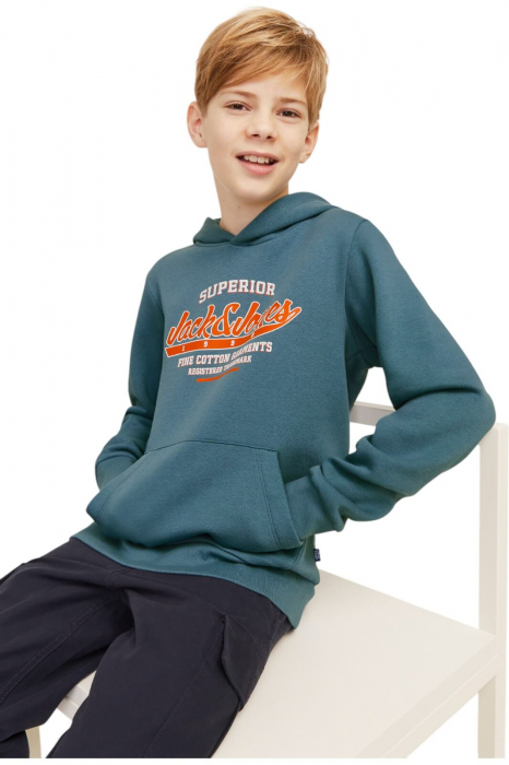 Hanorac JACK &JONES Logo 2 Colours JNR - 12258823-Oceanview [3]