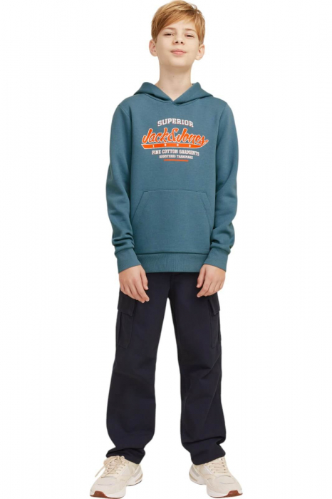 Hanorac JACK &JONES Logo 2 Colours JNR - 12258823-Oceanview [5]