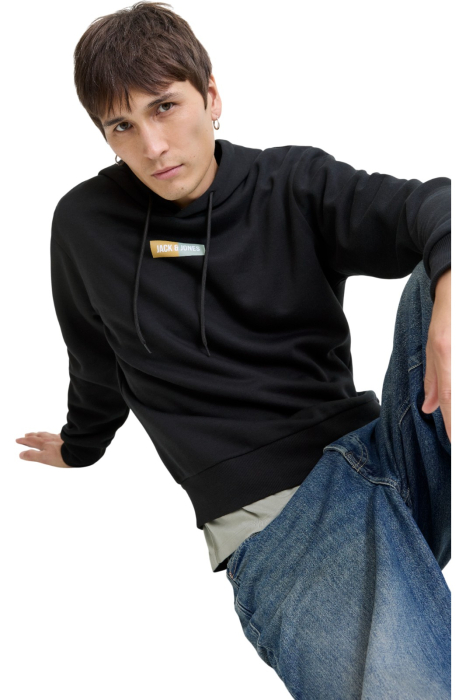 Hanorac JACK &JONES Pan Sweat Hood - 12278618-Black [3]
