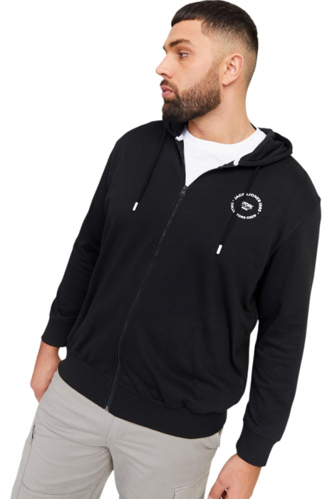 Hanorac JACK &JONES Simon Hood FZ PLS - 12274349-Black [3]