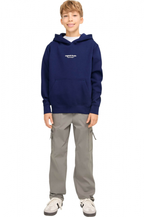 Hanorac JACK &JONES Vesterbro PO Hood JNR - 12242469-Ocean Cavern [5]