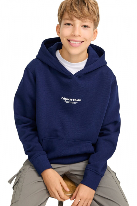 Hanorac JACK &JONES Vesterbro PO Hood JNR - 12242469-Ocean Cavern [3]