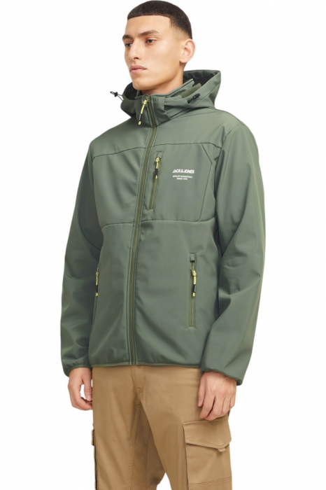 Jacheta JACK JONES Theo Softshell - 12269407-Agave Green