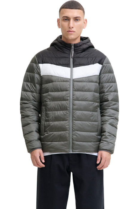 Jacheta JACK &JONES West Light Puffer Hood - 12283196-Castlerock [1]