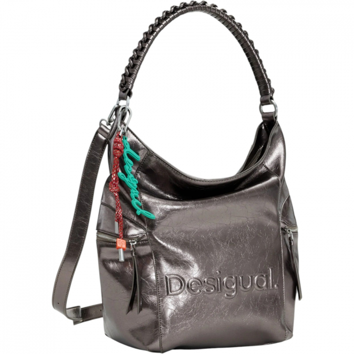 Rucsac Desigual Half Logo Arica Dark Silver 5L - 25WAKP28-9225 [1]