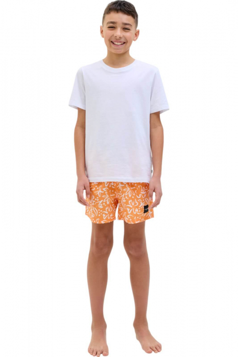 Short JACK &JONES Maui Swim Novelty AOP JNR - 12273843-Iceland Poppy [5]