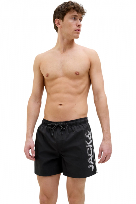 Short JACK &JONES Maui Swim Slice Logo AKM SN - 12275129-Black [3]