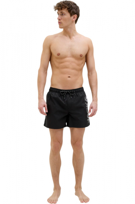 Short JACK &JONES Maui Swim Slice Logo AKM SN - 12275129-Black [5]