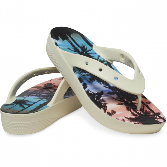 Slapi Crocs Classic Platform Retro Resort Flip - 208770-2Y3 [4]