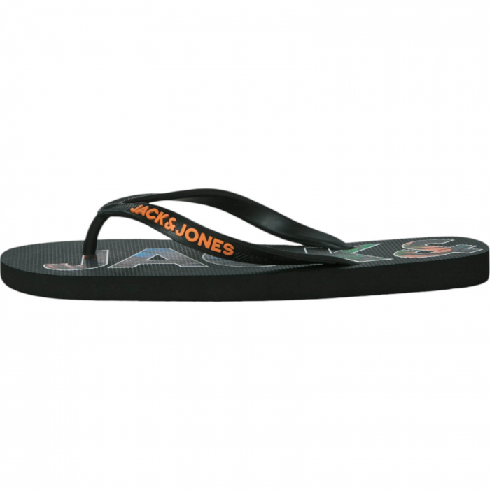 Slapi JACK &JONES Logo Palm Print - 12230642-Anthracite [2]