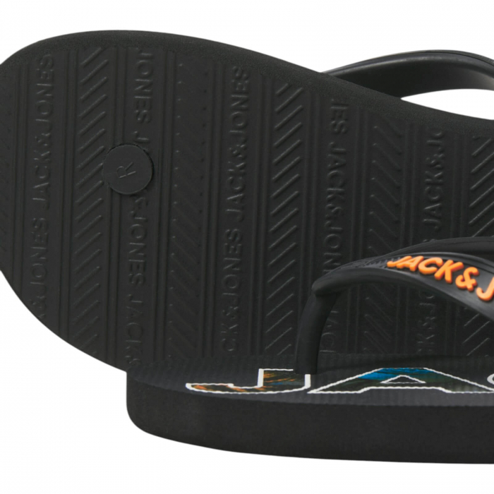 Slapi JACK &JONES Logo Palm Print JNR - 12236507-Anthracite [4]