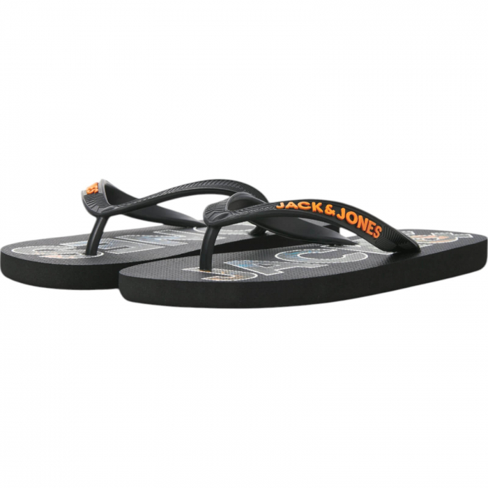 Slapi JACK &JONES Logo Palm Print JNR - 12236507-Anthracite [3]