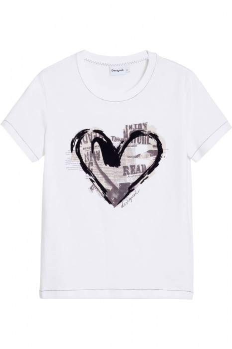 Tricou Desigual Letter Core - 25WWTK04-1000 [4]