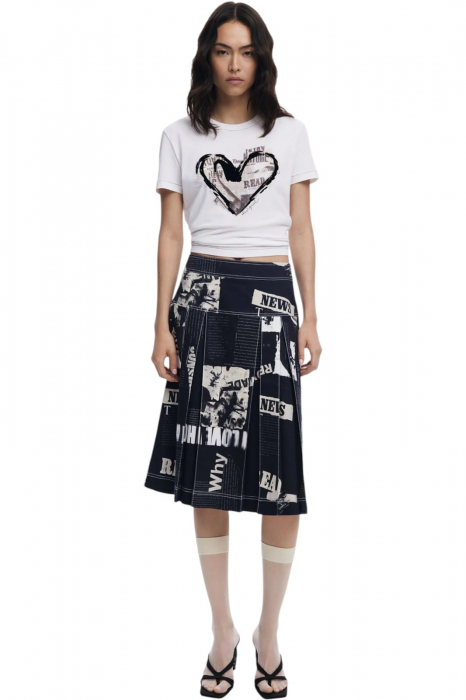 Tricou Desigual Letter Core - 25WWTK04-1000 [5]