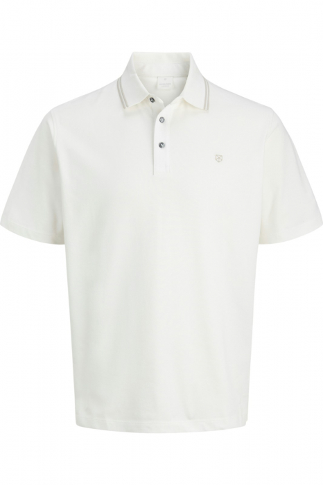 Tricou JACK JONES Alex Polo SS25 - 12286338-Cloud Dancer