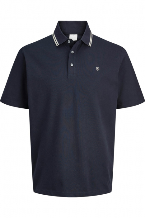 Tricou JACK JONES Alex Polo SS25 - 12286338-Night Sky