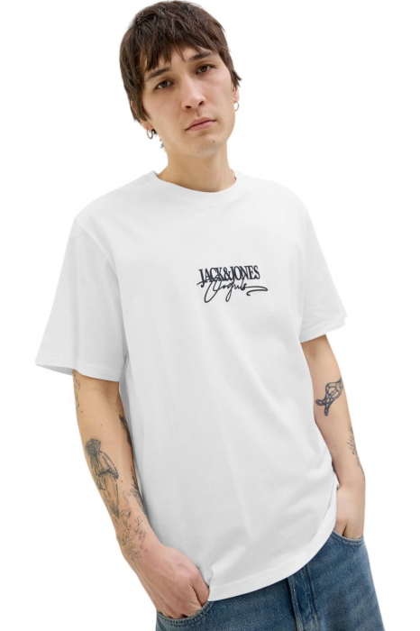 Tricou JACK &JONES Almeria Branding - 12276784-Bright White [3]