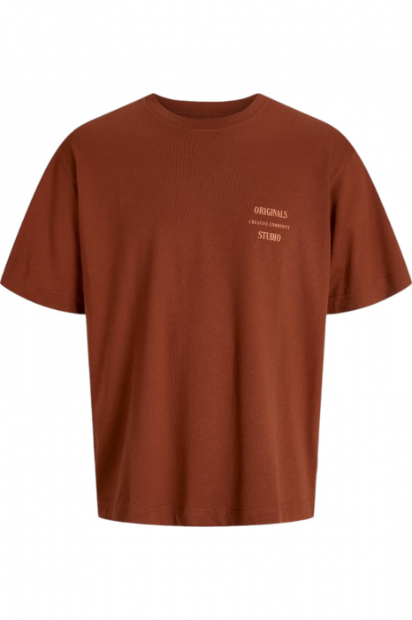 Tricou JACK &JONES Austin Font - 12277896-Brandy [5]