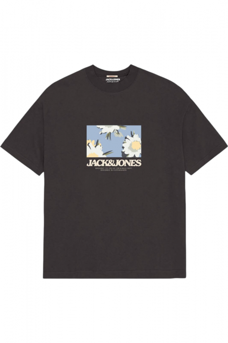 Tricou JACK JONES Avira AOP Crew - 12281811-Black