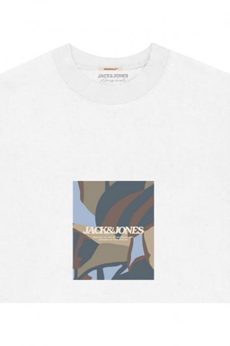 Tricou JACK &JONES Avira AOP Crew - 12281811-Bright White [2]