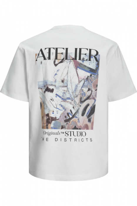 Tricou JACK &JONES Brooklyn Graphic Back - 12262503-Bright White [6]