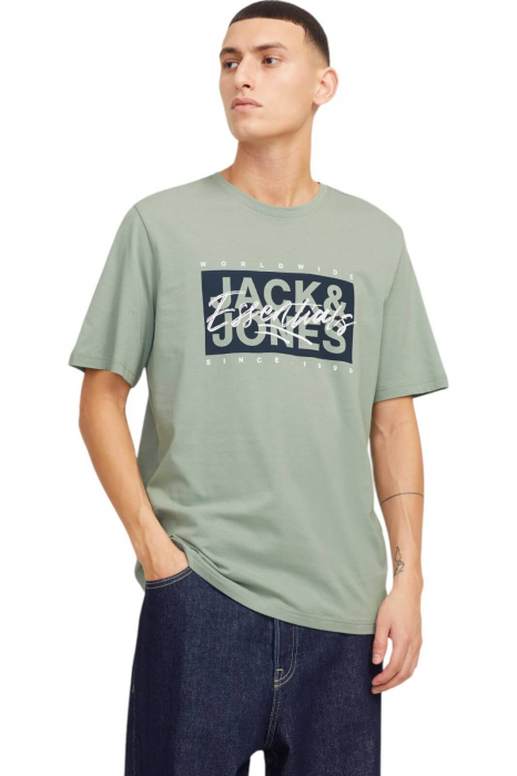 Tricou JACK JONES Colton - 12268439-Iceberg Green