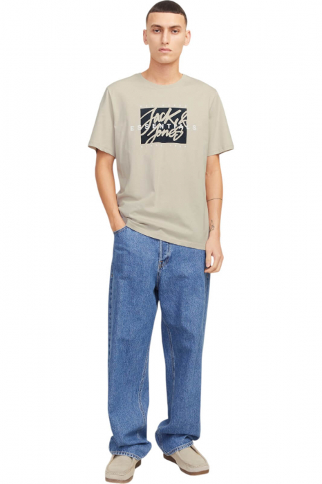 Tricou JACK &JONES Colton - 12268439-Moonbeam [4]