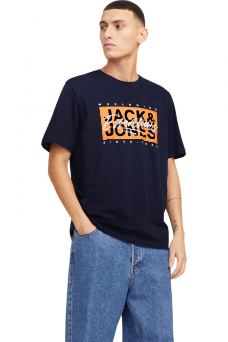 Tricou JACK JONES Colton - 12268439-Sky Captain