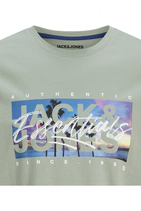 Tricou JACK &JONES Colton Photoprint - 12268438-Iceberg Green [2]
