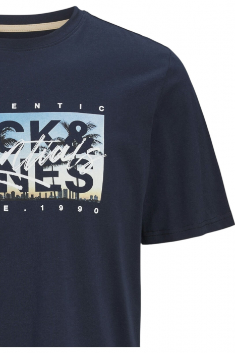 Tricou JACK &JONES Colton Photoprint - 12268438-Sky Captain [4]