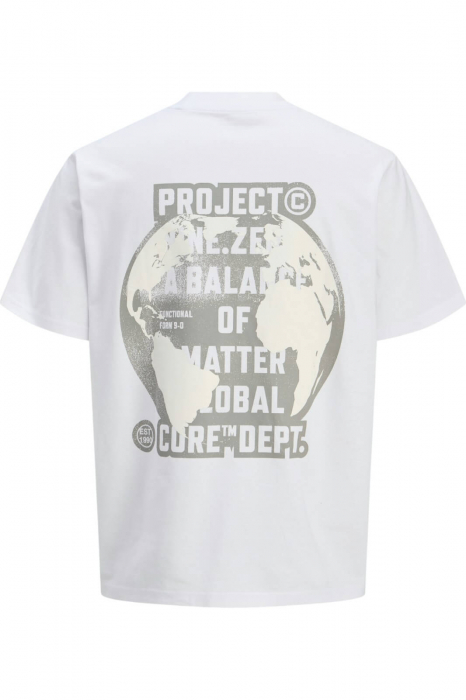 Tricou JACK &JONES Concrete Big Back Print - 12274376-Bright White [2]