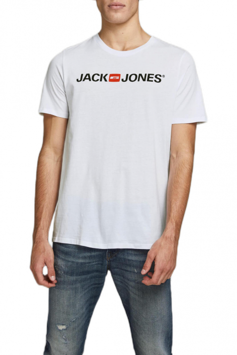 Tricou JACK &JONES Corp Logo - 12137126-White SLIM FIT [3]
