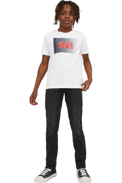 Tricou JACK &JONES Corp Logo Play JNR - 12237411-White [6]