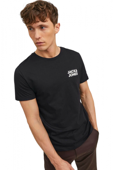 Tricou JACK &JONES Corp Logo Small Print - 12151955-Black SP [3]